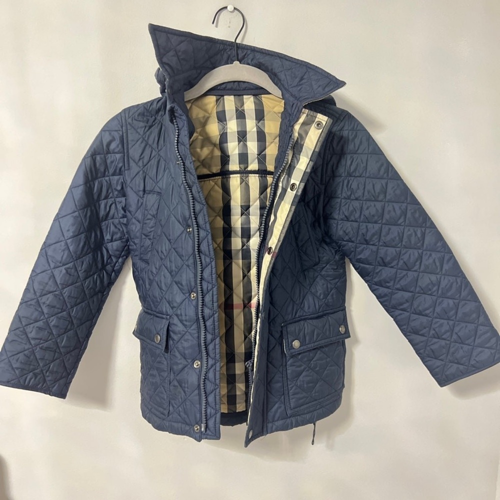 Burberry Quilted Kids Jacket - Navy
